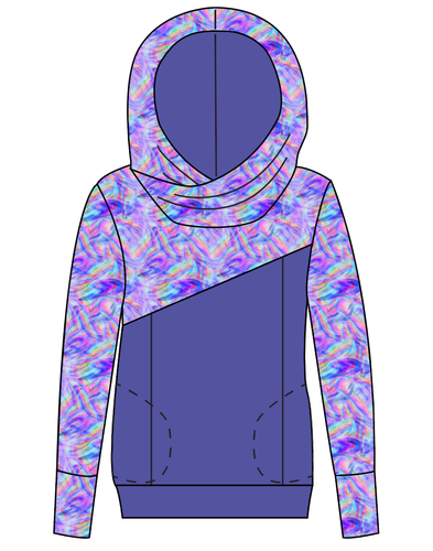 Rainbow Holo Marker Ladies Hoodie