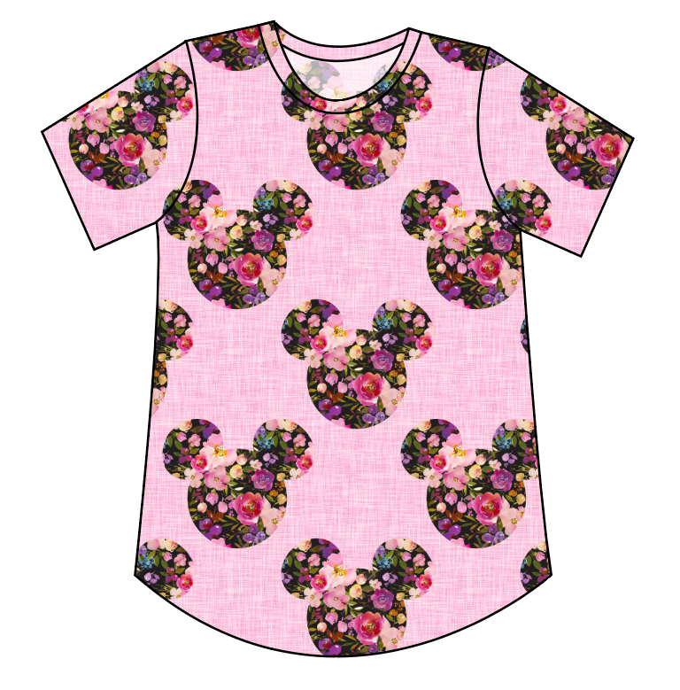 Floral Mouse Ears Ladies' Relaxed Tee