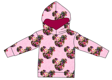 Load image into Gallery viewer, Floral Mouse Ears Ladies Oversized Hoodie
