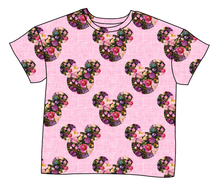 Load image into Gallery viewer, Floral Mouse Ears Ladies&#39; Oversized Tee