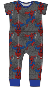 Spectacular Spidey Bennett Pants and Shorts Length T-Shirt Romper