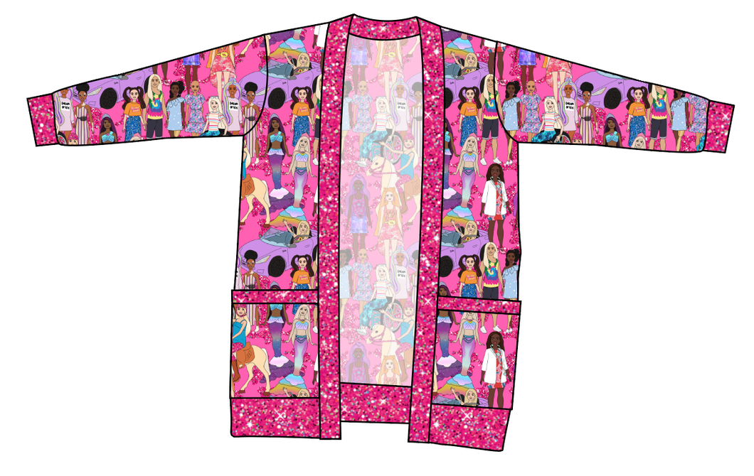 Girls Can Do Anything Kids Grandpa Cardigan