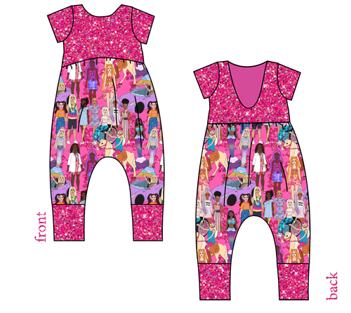 Girls Can Do Anything Low Back Romper and Bubble Romper