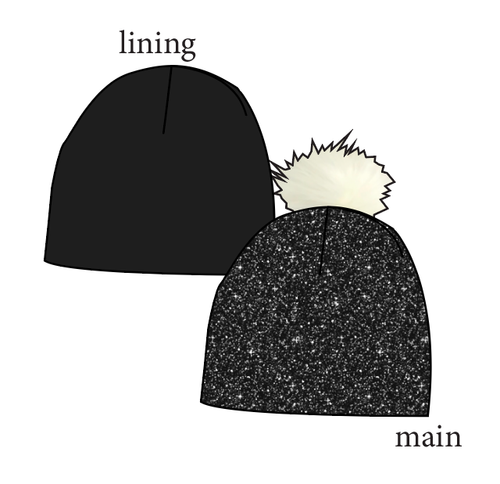Glitters Slouchy Beanie (Reversible!)