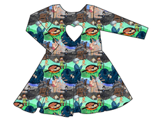 Load image into Gallery viewer, May All Your Bacon Burn Molly Heart Back Twirly Dress