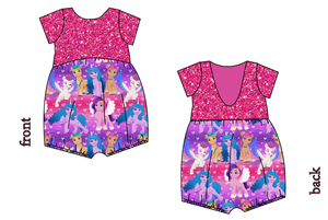 Pony Magic Low Back Romper and Bubble Romper