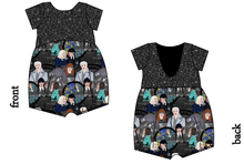 Load image into Gallery viewer, Nevermore Academy Low Back Romper and Bubble Romper