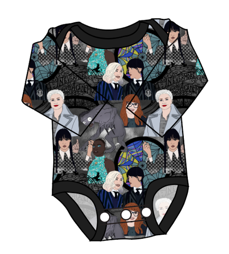Nevermore Academy Lap Neck Bodysuit
