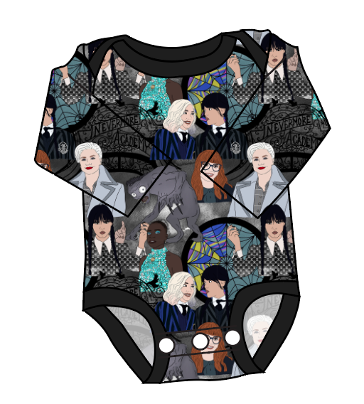 Nevermore Academy Lap Neck Bodysuit
