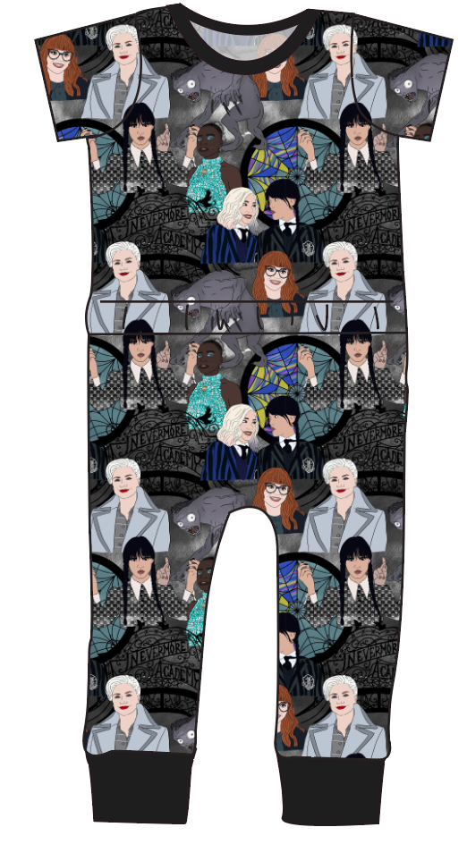 Nevermore Academy Bennett Pants and Shorts Length T-Shirt Romper