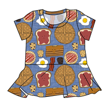 Load image into Gallery viewer, Breakfast Buddies Peplum Top