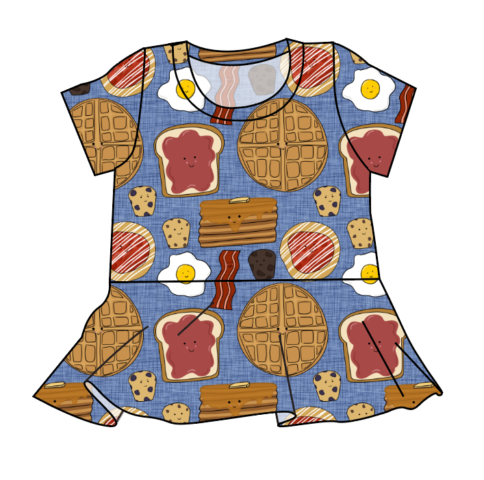 Breakfast Buddies Peplum Top