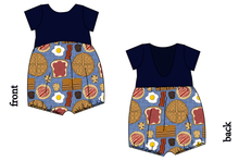 Load image into Gallery viewer, Breakfast Buddies Low Back Romper and Bubble Romper