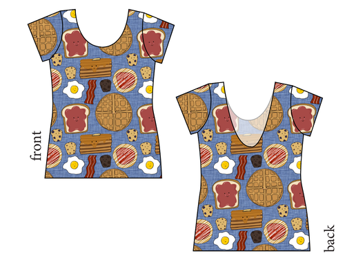 Breakfast Buddies Ladies' Low Back Ballerina Tee