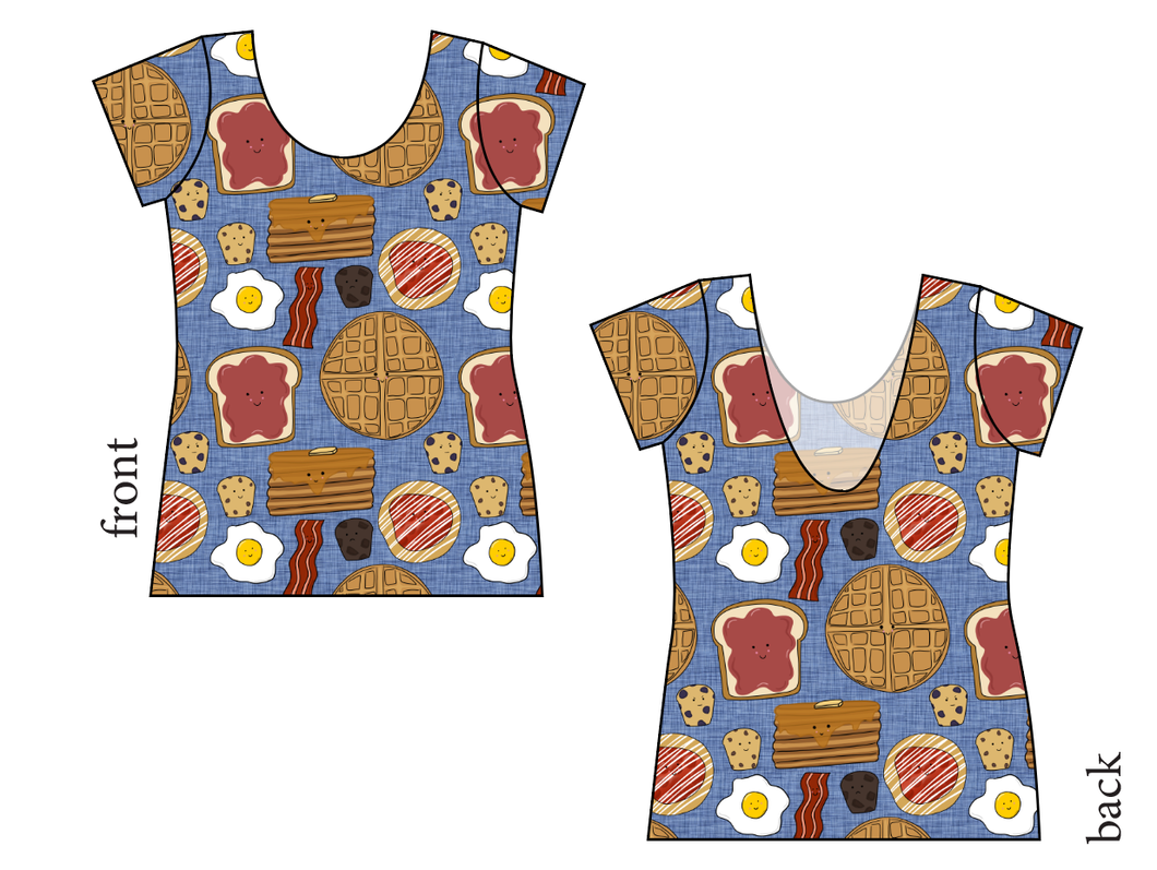 Breakfast Buddies Ladies' Low Back Ballerina Tee