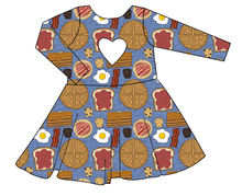 Load image into Gallery viewer, Breakfast Buddies Molly Heart Back Twirly Dress