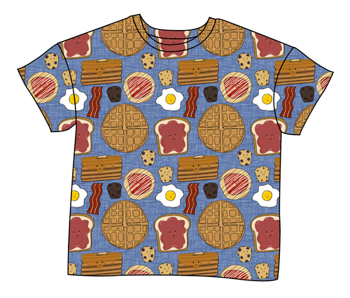 Breakfast Buddies Ladies' Oversized Tee