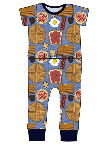 Breakfast Buddies Bennett Pants and Shorts Length T-Shirt Romper