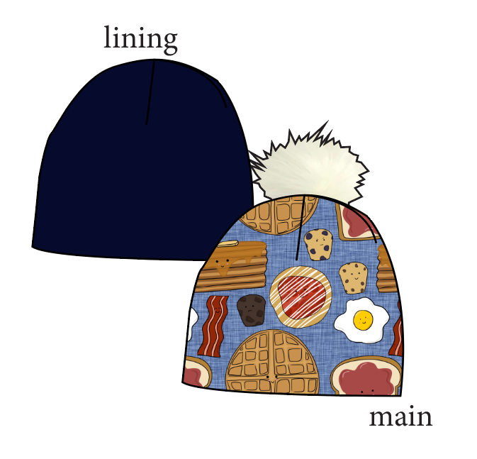 Breakfast Buddies Slouchy Beanie (Reversible!)