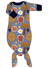 Load image into Gallery viewer, Breakfast Buddies Newborn Knotted Gown