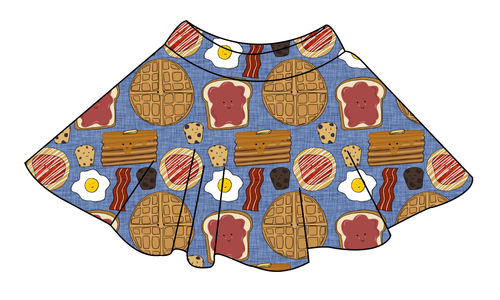 Breakfast Buddies Ladies' Circle Skirt
