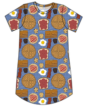 Load image into Gallery viewer, Breakfast Buddies Ladies&#39; T-Shirt Dress