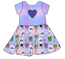 Load image into Gallery viewer, Famous Frappes Molly Heart Back Twirly Dress