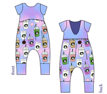 Load image into Gallery viewer, Famous Frappes Low Back Romper and Bubble Romper