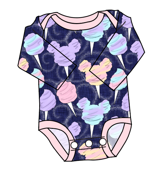 Candy Floss Lap Neck Bodysuit