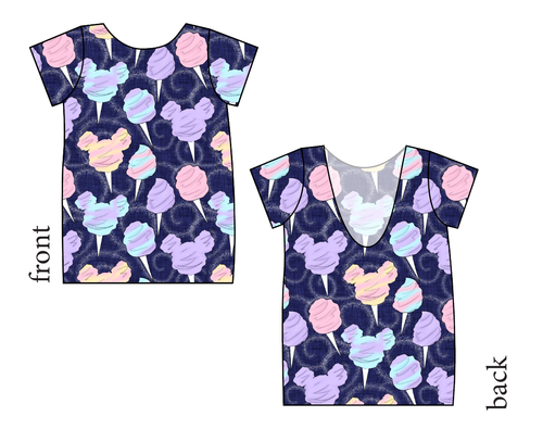 Candy Floss Low Back Ballerina Tee