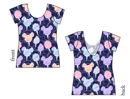 Candy Floss Ladies' Low Back Ballerina Tee