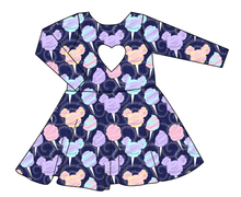 Load image into Gallery viewer, Candy Floss Molly Heart Back Twirly Dress