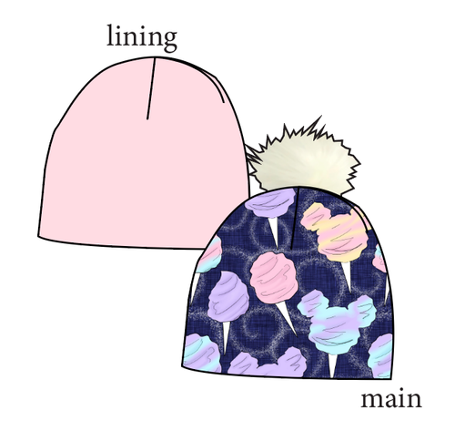 Candy Floss Slouchy Beanie (Reversible!)