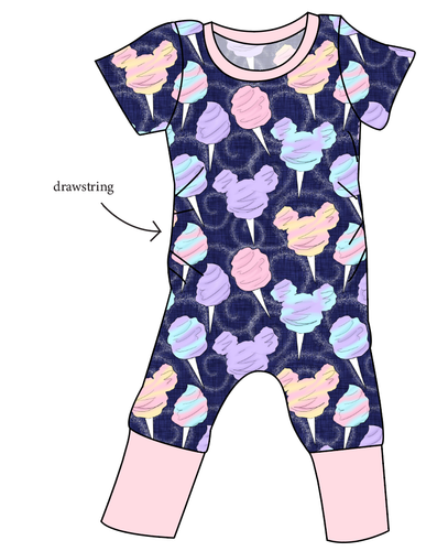Candy Floss Grow With Me Pants And Shorts Romper