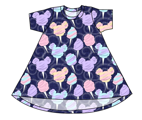 Candy Floss Basic T-Shirt Dress