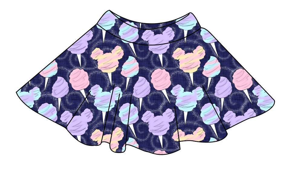 Candy Floss Ladies' Circle Skirt