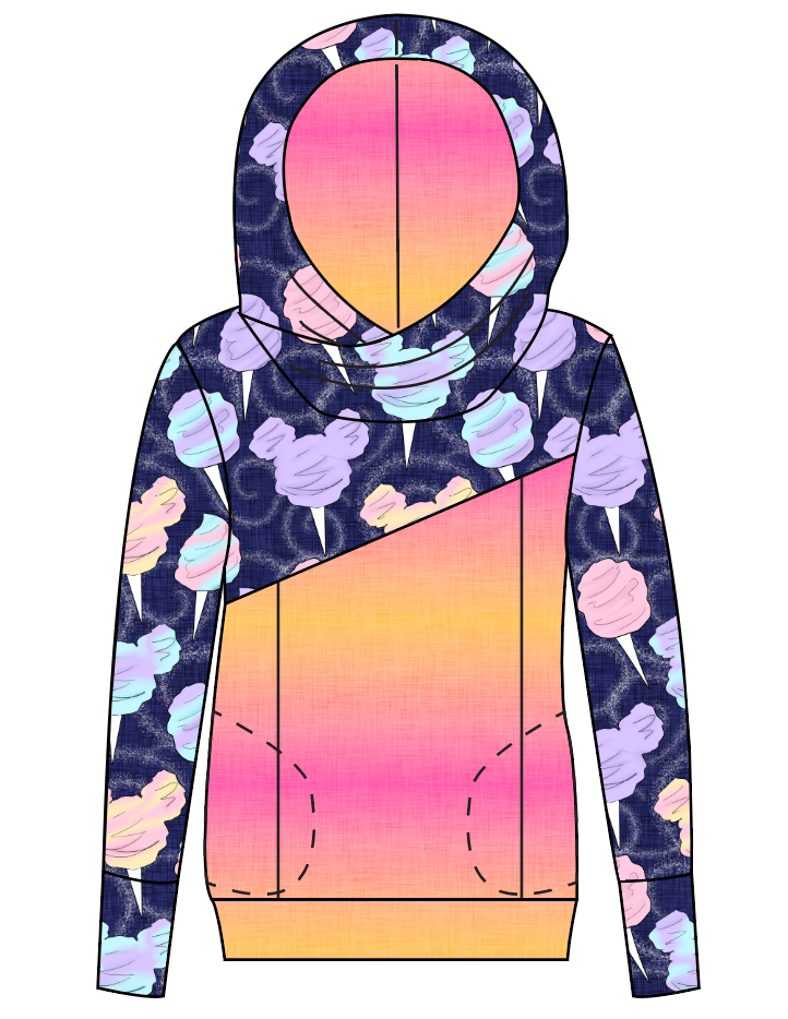 Candy Floss Ladies Hoodie