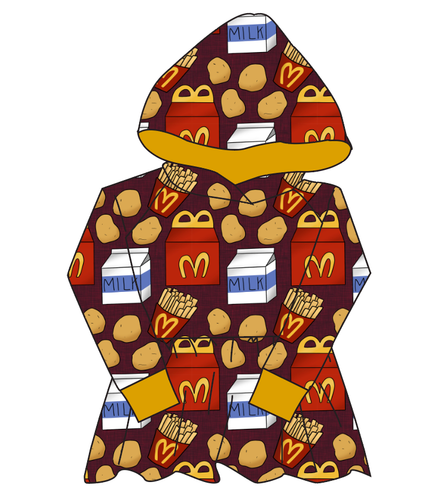 Happy Snacks Peplum Hoodie (or Crewneck)