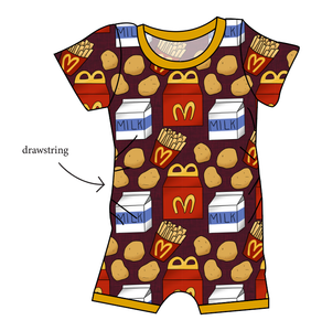 Happy Snacks Grow With Me Pants And Shorts Romper