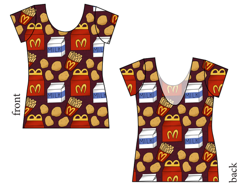 Happy Snacks Ladies' Low Back Ballerina Tee