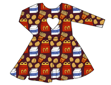 Load image into Gallery viewer, Happy Snacks Molly Heart Back Twirly Dress