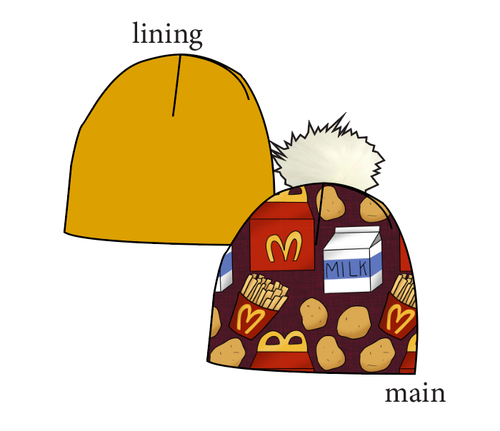 Happy Snacks Slouchy Beanie (Reversible!)