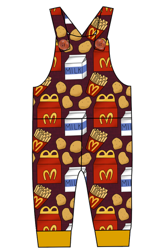 Happy Snacks Overalls and Shortalls