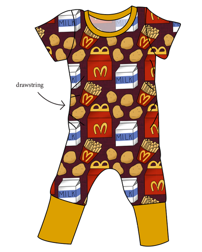 Happy Snacks Grow With Me Pants And Shorts Romper