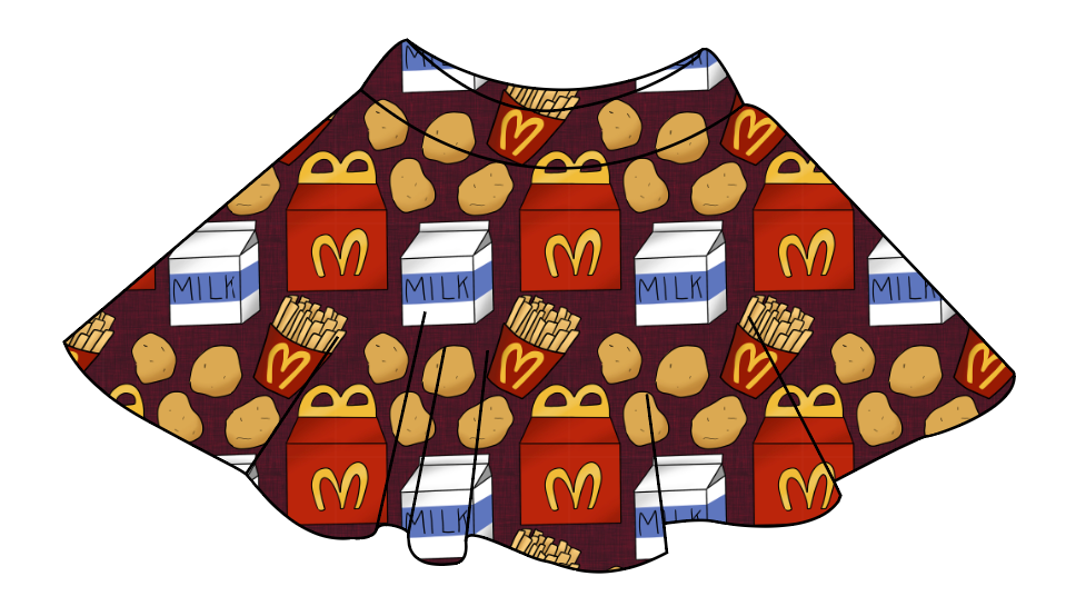 Happy Snacks Ladies' Circle Skirt