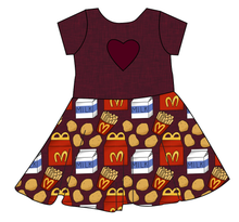 Load image into Gallery viewer, Happy Snacks Molly Heart Back Twirly Dress