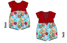 Load image into Gallery viewer, Fair Foods Low Back Romper and Bubble Romper