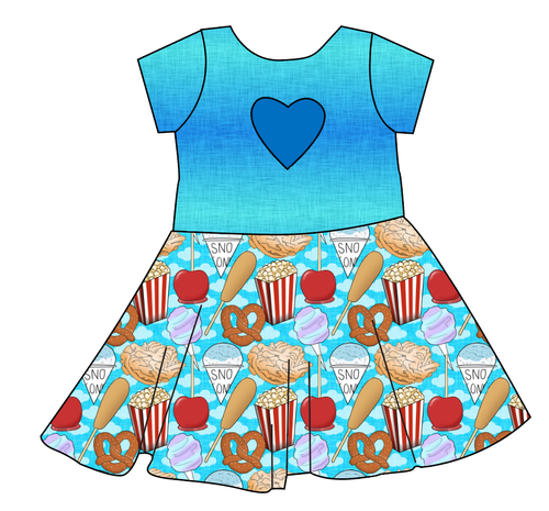 Fair Foods Molly Heart Back Twirly Dress