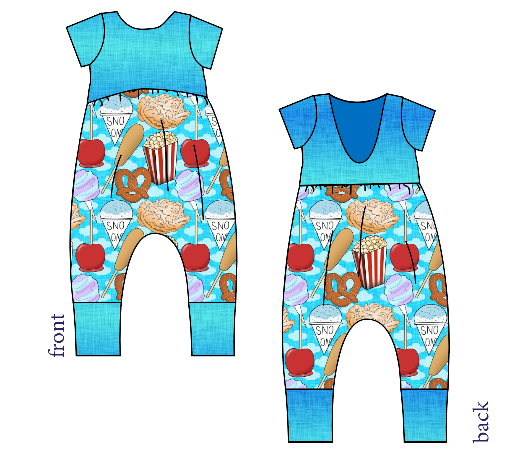 Fair Foods Low Back Romper and Bubble Romper