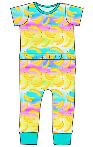 Neon Bananas Bennett Pants and Shorts Length T-Shirt Romper